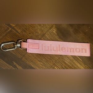 Pink lululemon never lost  keychain